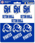 Seton Hall University Pirates 12-Piece Mini Decal Sticker Set, 5x6 Inch Sheet, Gift for football fans for any hard surfaces around home, automotive, personal items by Fielders Choice
