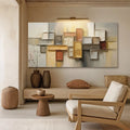 Shape Pattern Minimalist Abstract Wall Art by Tailored Canvases