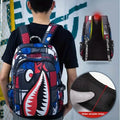 Patterned Shark Nylon Student Backpack by DailySale