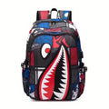 Patterned Shark Nylon Student Backpack by DailySale