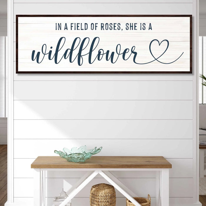 She Is A Wildflower Sign II by Tailored Canvases