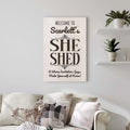 She Shed Sign by Tailored Canvases