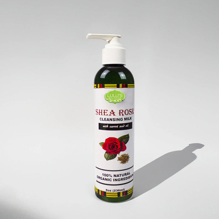 Shea-Rose Face Cleansing Milk – Gentle Hydrating Facial Cleanser by Lulu’s Holistics