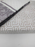 DaDa Bedding Jacquard Grey Floral Paisley Flat Sheet & Pillow Cases Set (FS8222) by DaDalogy Bedding Collection