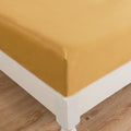 DaDa Bedding Honey Yellow Cotton Fitted Sheet Set by DaDalogy Bedding Collection