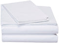 DaDa Bedding White Cotton Flat Sheet Set with Pillow Cases by DaDalogy Bedding Collection