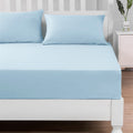 DaDa Bedding Seafoam Blue Cotton Fitted Sheet Set by DaDalogy Bedding Collection