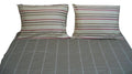 DaDa Bedding Solid Soft Multi Striped Fitted Sheet & Pillow Cases Set (FTS8293) by DaDalogy Bedding Collection