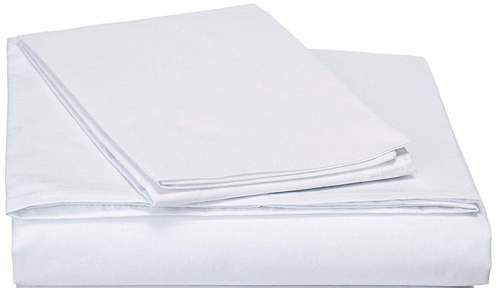 DaDa Bedding White Cotton Fitted Sheet Set with Pillow Cases by DaDalogy Bedding Collection