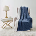 Sheradian Embossed Print Fleece/Caesar Sherpa Reversible Throw Blanket by DailySale