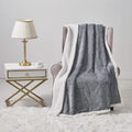 Sheradian Embossed Print Fleece/Caesar Sherpa Reversible Throw Blanket by DailySale