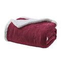 Sheradian Embossed Print Fleece/Sherpa Reversible Throw Blanket by DailySale