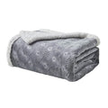 Sheradian Embossed Print Fleece/Sherpa Reversible Throw Blanket by DailySale