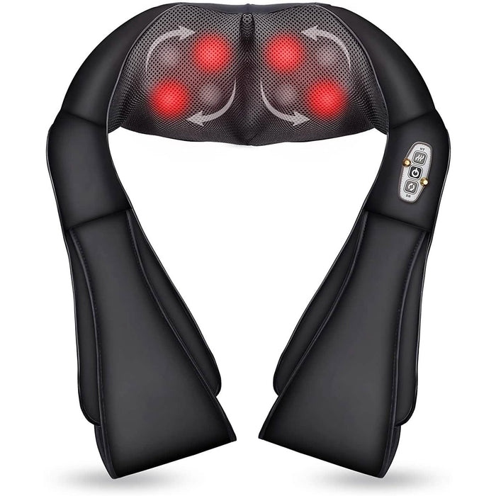 Shiatsu Neck and Shoulder Massager - 4D Back Massager with Heat by DailySale