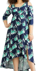 NY Collection Womens Plus Cold Shoulder Dress by Vanessa Jane