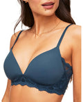Adore Me Womens Janey Contour Plunge Bra - Dark Blue by Vanessa Jane