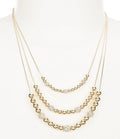 Anne Klein Gold-Tone Pave Fireball & Bead Layered Necklace, 16 + 3" Extender" by Vanessa Jane