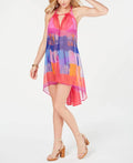 International Concepts Women's Tie-Dyed Beach Dress, Pink Multi, One Size by Vanessa Jane