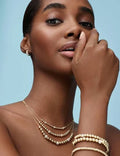 Anne Klein Gold-Tone Pave Fireball & Bead Layered Necklace, 16 + 3" Extender" by Vanessa Jane