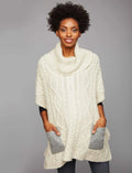 Led Luxe Flap Pocket Maternity Poncho Sweater One Size by Vanessa Jane