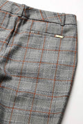 Calvin Klein Plaid Cropped Pants - Orange Multi, Size 12 by Vanessa Jane