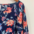 NY Collection Plus Size Mixed Print Bell-Sleeve Blouse Blue, Size 1X by Vanessa Jane