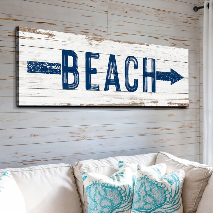 Shore Direction Arrow Beach Sign II by Tailored Canvases