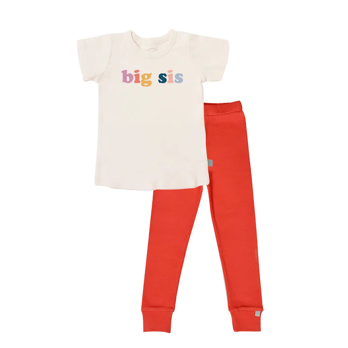 short sleeve pajama set | big sis watermelon by Finn + Emma