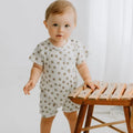short sleeve romper | sun by Finn + Emma