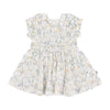 short sleeve twirl dress | bunnies