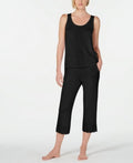 Charter Club Lace-Trim Pajama Top and Bottoms Set, Black, Size Small by Vanessa Jane