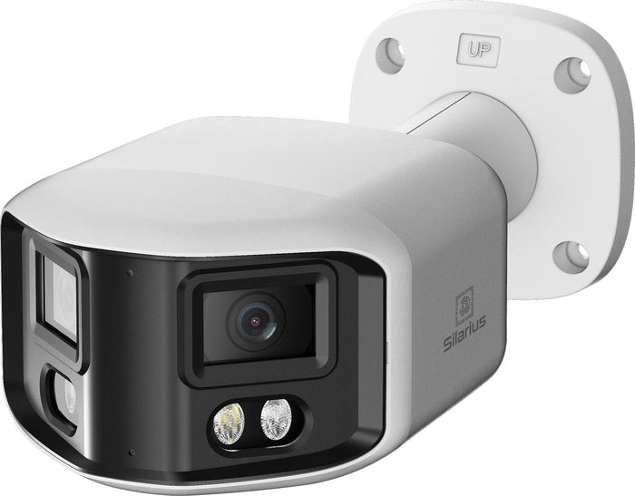 Silarius Pro Series SIL-PB8MP28AU 8MP Smart Dual Illumination Panoramic Auto Stitching ONVIF Bullet Network Camera with 2-Way Audio (NDAA Compliant) by Silarius