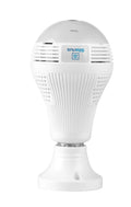 Silarius SIL-FISHBULB3MP 3MP WiFi, bulb fish-eye Camera, app (IC See) , TF card, 2-Way Audio , app can switch bulb on - 1.29mm lens (SILVER COLOR) by Silarius
