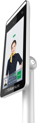 Silarius SIL-FRTEMP 7" Facial Time Attendance Access Control Terminal with Temperature Testing + Face Recognition and Mask Detection (Table Stand Included) NDAA Compliant by Silarius