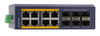 Silarius SIL-INDSW8P1G6SFP 14 Ports Gigabit managed industrial PoE switch - 8 Gigabit RJ45 ports and 6 Gigabit SFP slots