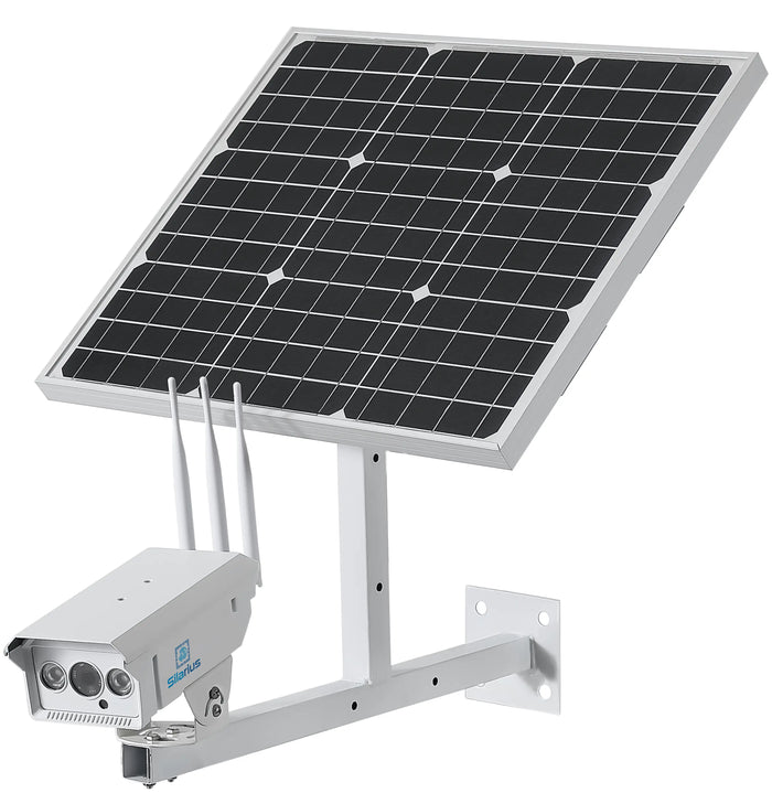 Silarius SIL-SOLARB5MP4G60W40AH Bullet 5MP 3G/4G camera with Solar Panel Power: 60W 40AH app (CamhiPro app) by Silarius