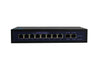 Silarius SIL-SW8POE 10 Ports POE switch with 8/100MB Ports PoE and 2 Gigabit Uplinks - 120W POE