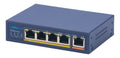 Silarius SIL-SWPP4P65 PoE Powered 5-Port Gigabit Switch with PoE Passthrough, 65W Power Budget for Powering up to 4 PoE Network Devices via Cat5e/Cat6 RJ45 Network Cables - 30W per output port by Silarius