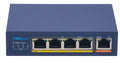 Silarius SIL-SWPP4P65 PoE Powered 5-Port Gigabit Switch with PoE Passthrough, 65W Power Budget for Powering up to 4 PoE Network Devices via Cat5e/Cat6 RJ45 Network Cables - 30W per output port by Silarius
