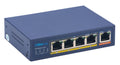Silarius SIL-SWPP4P65 PoE Powered 5-Port Gigabit Switch with PoE Passthrough, 65W Power Budget for Powering up to 4 PoE Network Devices via Cat5e/Cat6 RJ45 Network Cables - 30W per output port by Silarius