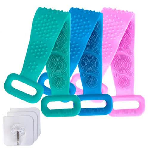 Silicone Back Scrubber Belt for Shower Exfoliating Foaming Body by DailySale