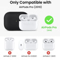 Silicone Case Compatible with AirPods Pro (2019), Liquid Silicone Protective Skin with Front LED Visible Indicator, Black by Generic
