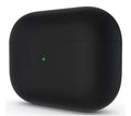 Silicone Case Compatible with AirPods Pro (2019), Liquid Silicone Protective Skin with Front LED Visible Indicator, Black by Generic