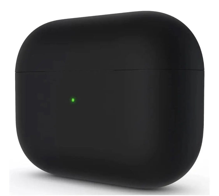 Silicone Case Compatible with AirPods Pro (2019), Liquid Silicone Protective Skin with Front LED Visible Indicator, Black by Generic