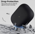 Silicone Case Compatible with AirPods Pro (2019), Liquid Silicone Protective Skin with Front LED Visible Indicator, Black by Generic