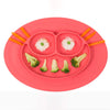 Silicone Feeding Placemat and 3-Section Plate