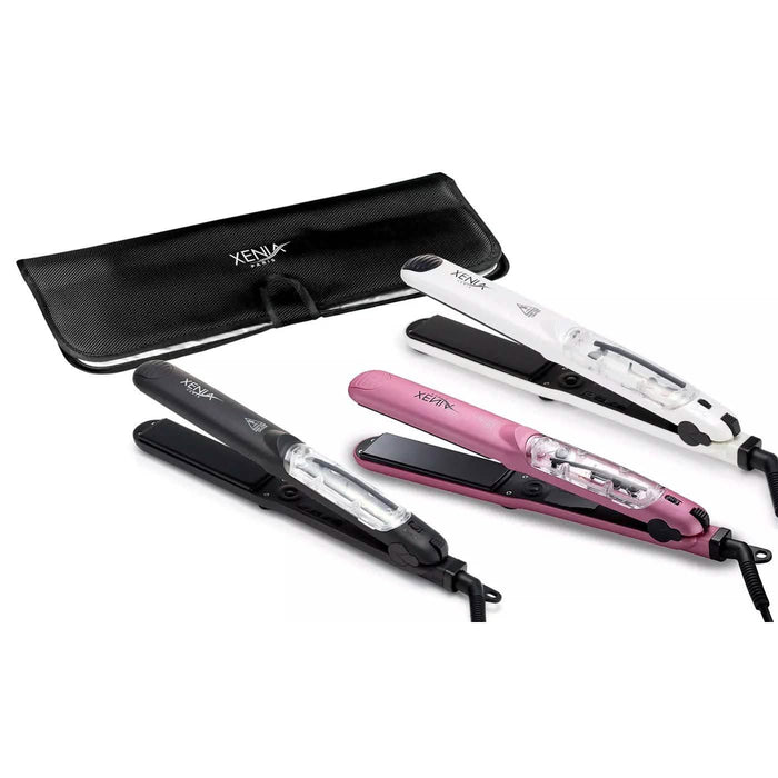Silk Steam 1.25" Ceramic Steamer Flat Iron with Protective Heat Station Mat by DailySale