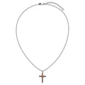 Silver 14k -X- Accent Natural Garnet Cross Necklace by Fine Color Jewels