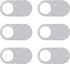 Silver Anti-Spy Privacy Camera Cover (6-Pack) - Laptops, Tablets, TVs, and Phones