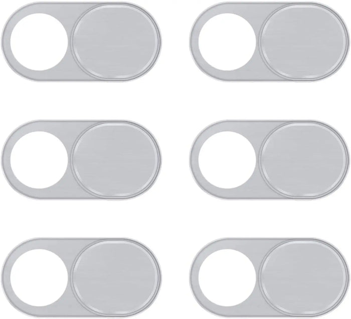 Silver Anti-Spy Privacy Camera Cover (6-Pack) - Laptops, Tablets, TVs, and Phones by Zerodamage Sahara Case LLC